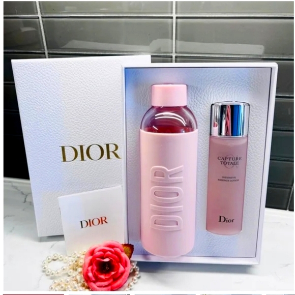 Dior Other - Dior Pink Bottle Capture Totale Intensive Essence 5oz And Pink Dior Water Bottle